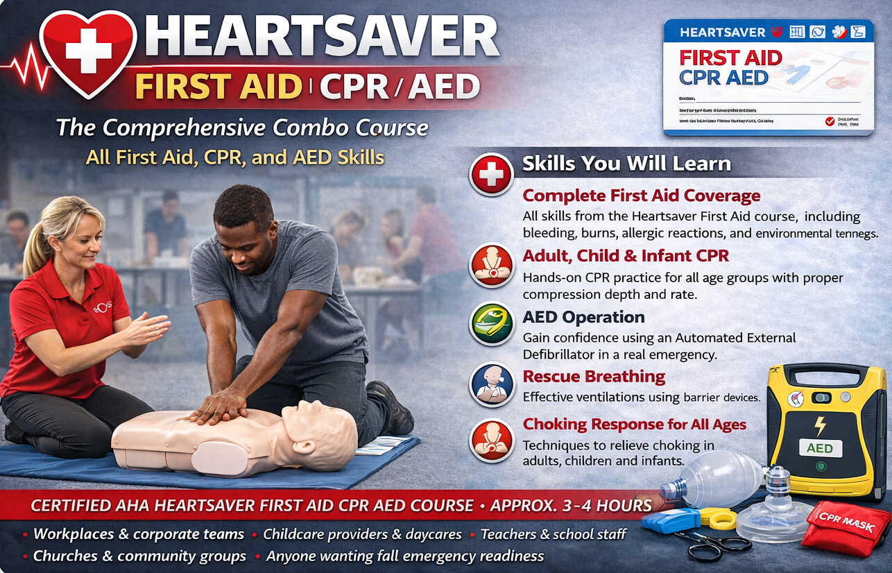 Heartsaver First Aid + CPR + AED